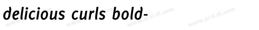 delicious curls bold字体转换